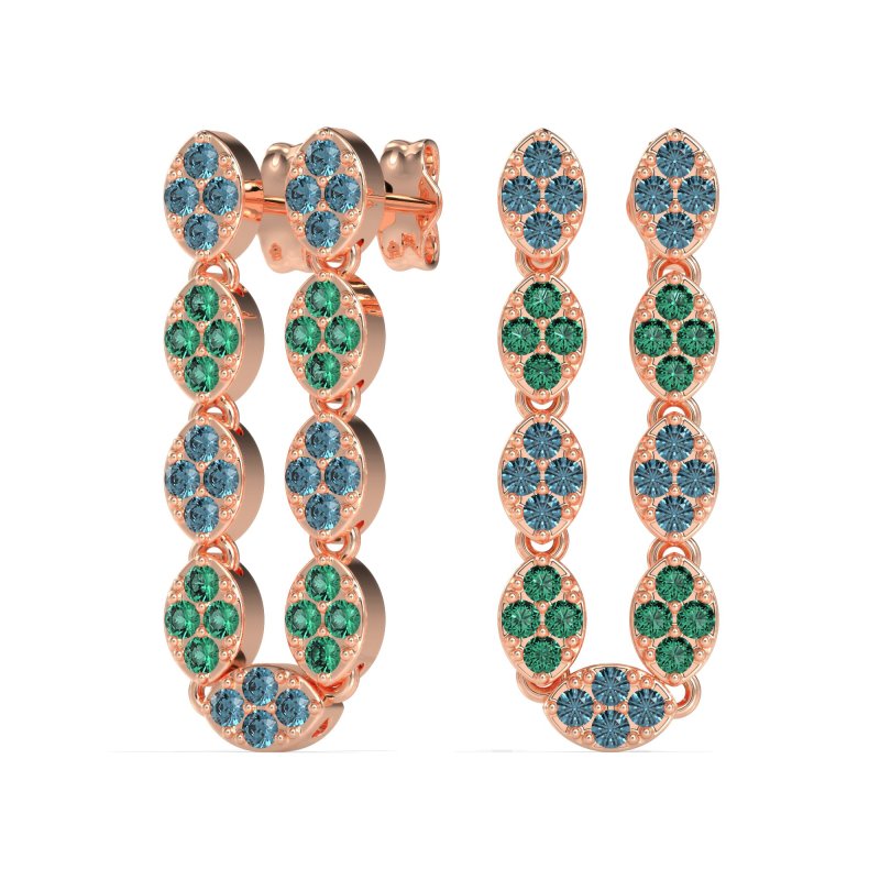 U-Shape Dangling Multiple Ear Hole Earrings