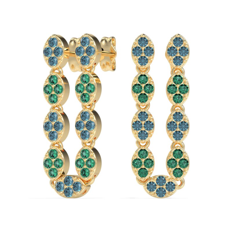 U-Shape Dangling Multiple Ear Hole Earrings