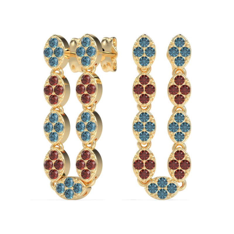 U-Shape Dangling Multiple Ear Hole Earrings
