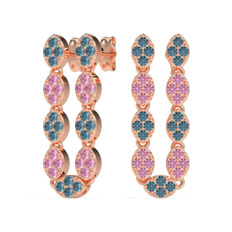 U-Shape Dangling Multiple Ear Hole Earrings