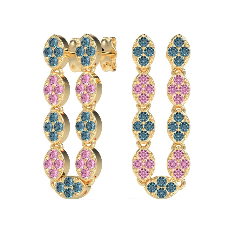 U-Shape Dangling Multiple Ear Hole Earrings