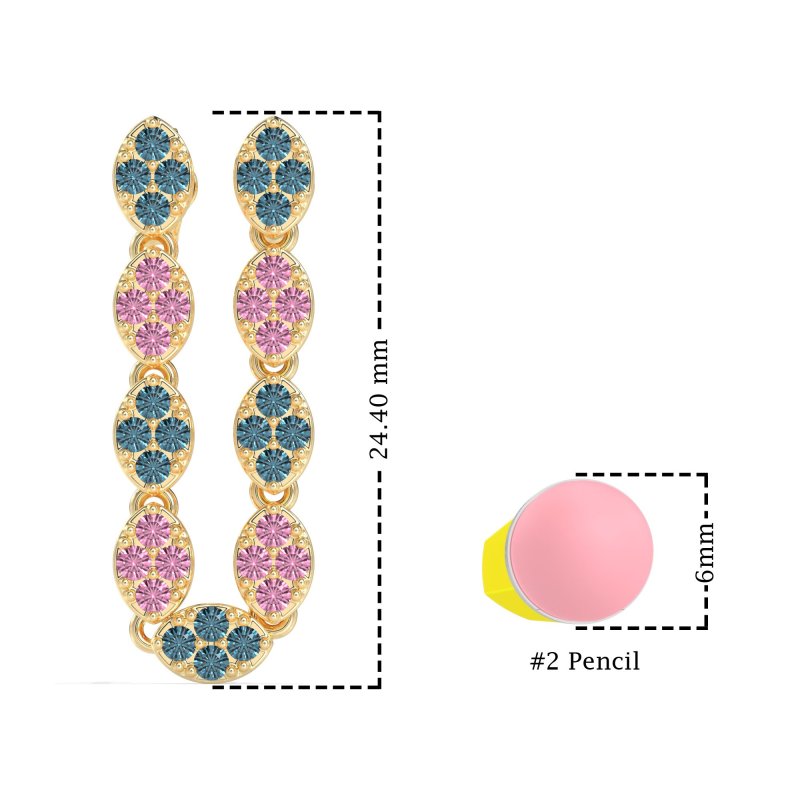 U-Shape Dangling Multiple Ear Hole Earrings