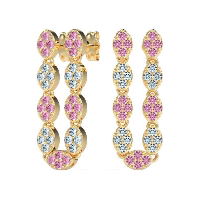 U-Shape Dangling Multiple Ear Hole Earrings