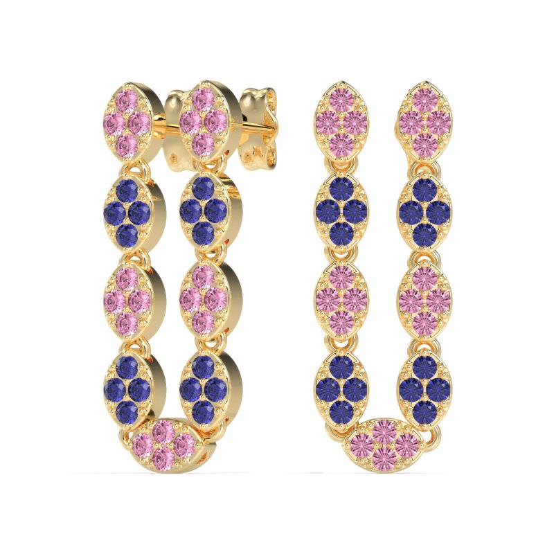 U-Shape Dangling Multiple Ear Hole Earrings
