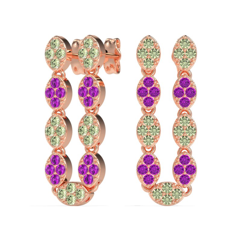 U-Shape Dangling Multiple Ear Hole Earrings