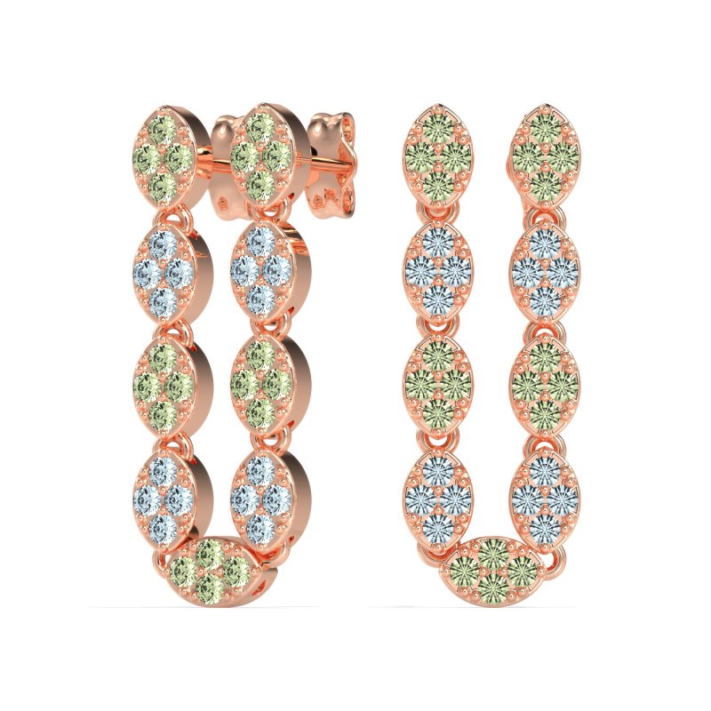 U-Shape Dangling Multiple Ear Hole Earrings