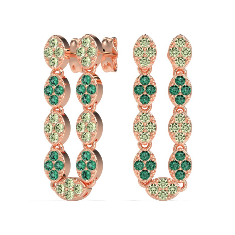 U-Shape Dangling Multiple Ear Hole Earrings