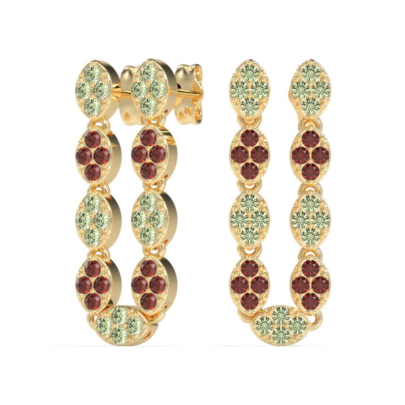 U-Shape Dangling Multiple Ear Hole Earrings