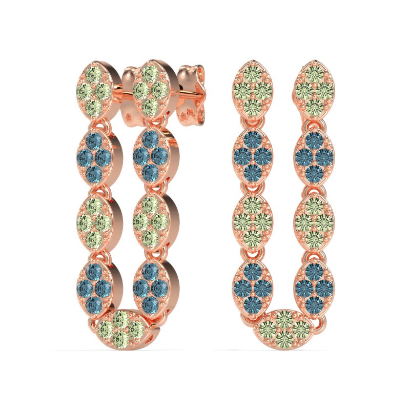 U-Shape Dangling Multiple Ear Hole Earrings