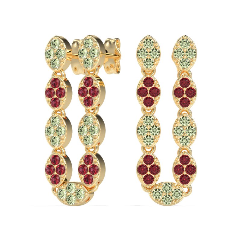 U-Shape Dangling Multiple Ear Hole Earrings