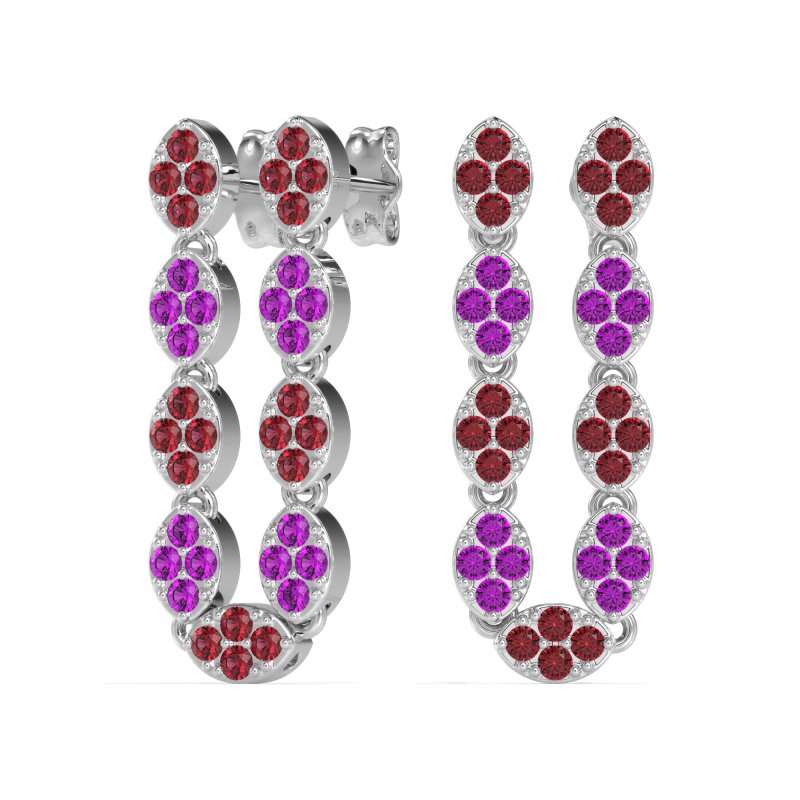 U-Shape Dangling Multiple Ear Hole Earrings