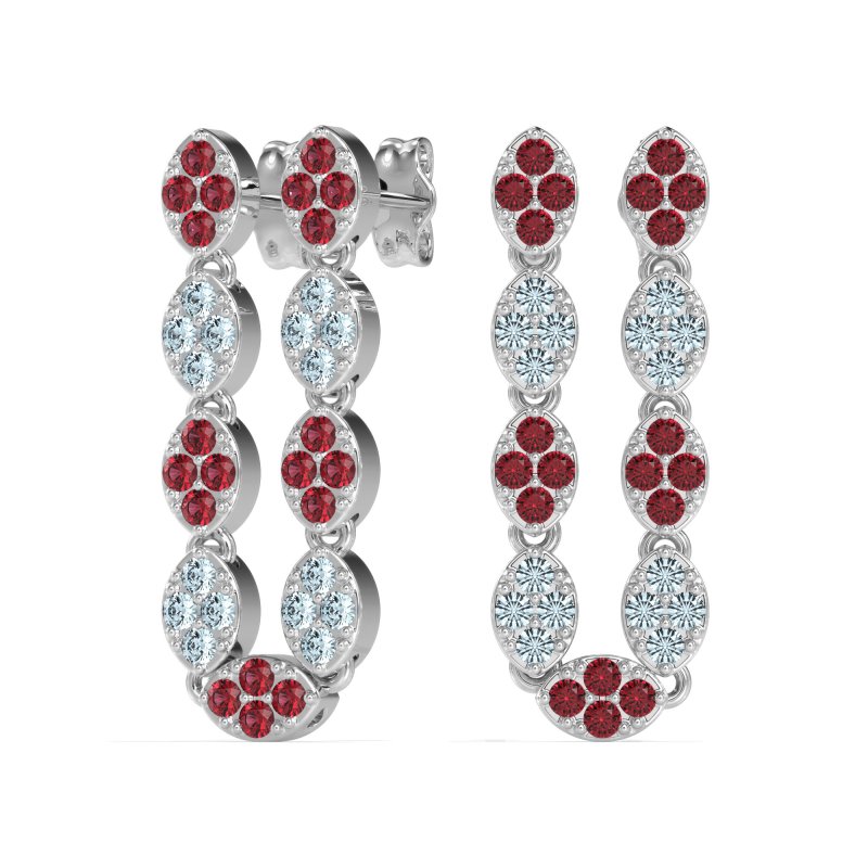 U-Shape Dangling Multiple Ear Hole Earrings