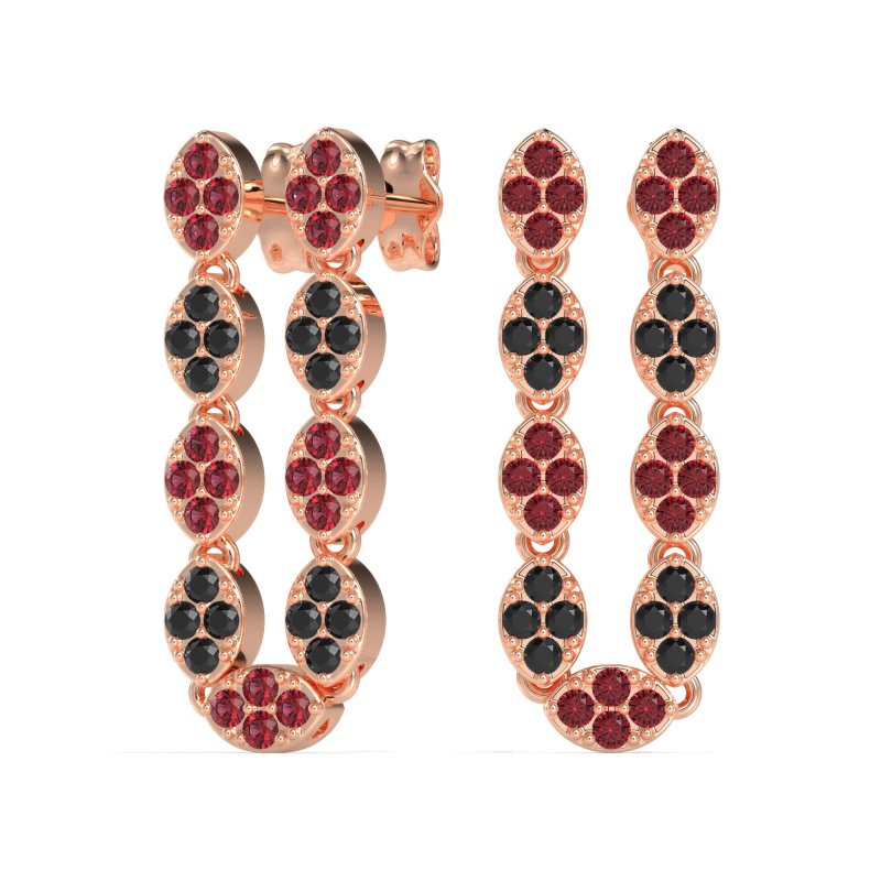 U-Shape Dangling Multiple Ear Hole Earrings