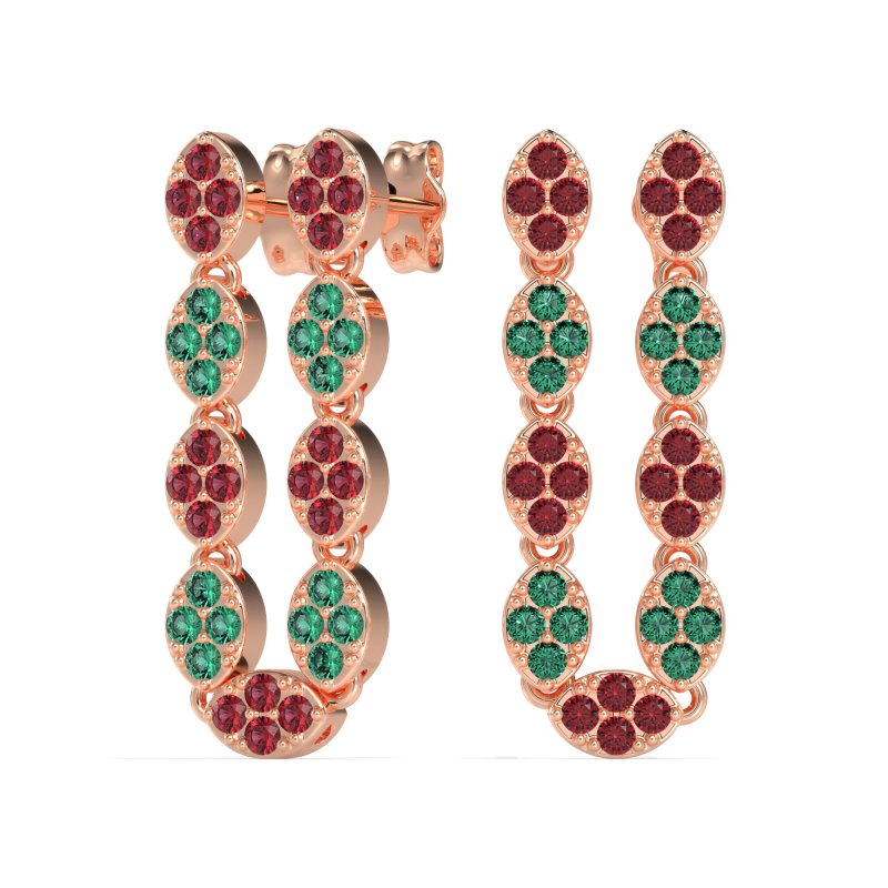 U-Shape Dangling Multiple Ear Hole Earrings