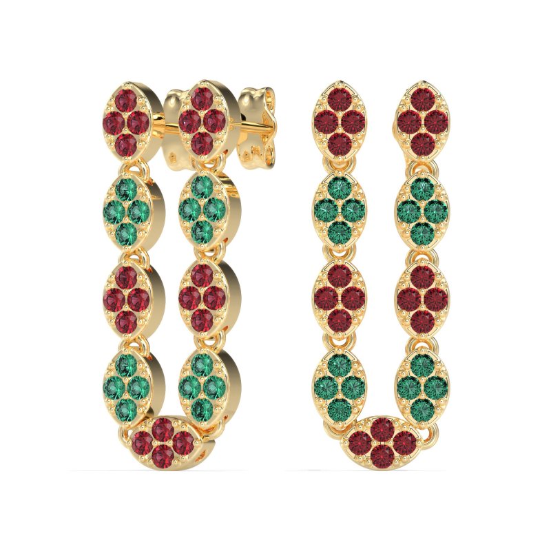 U-Shape Dangling Multiple Ear Hole Earrings