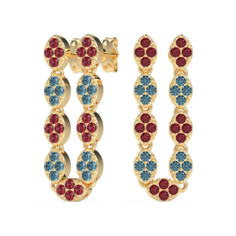 U-Shape Dangling Multiple Ear Hole Earrings