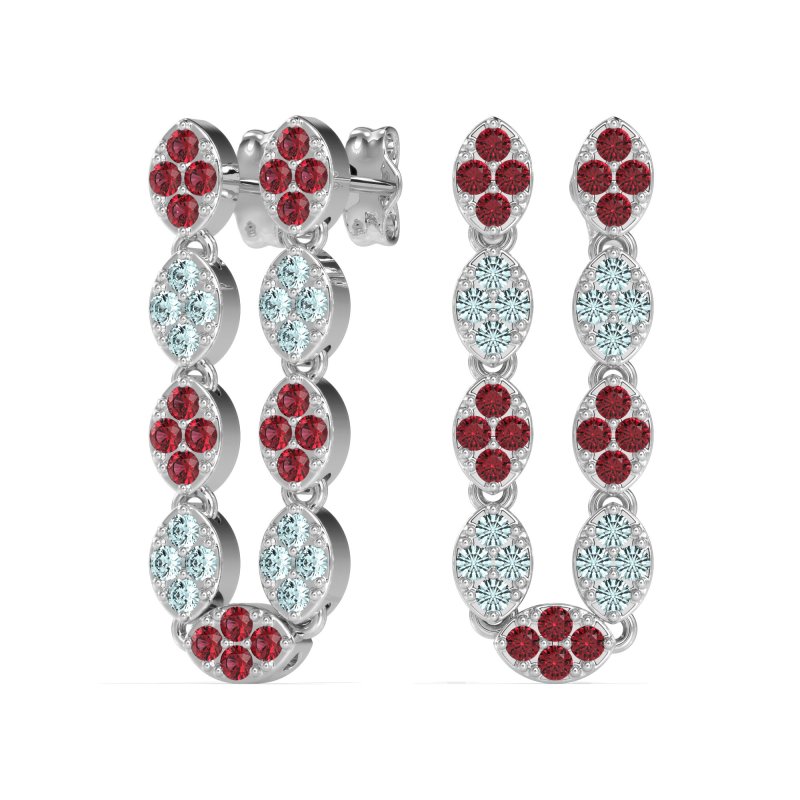 U-Shape Dangling Multiple Ear Hole Earrings