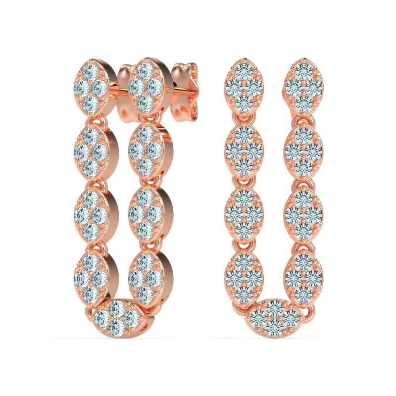 U-Shape Dangling Multiple Ear Hole Earrings