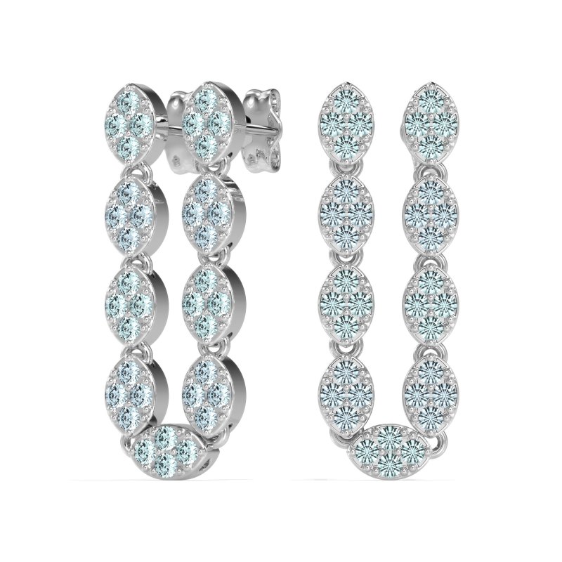 U-Shape Dangling Multiple Ear Hole Earrings