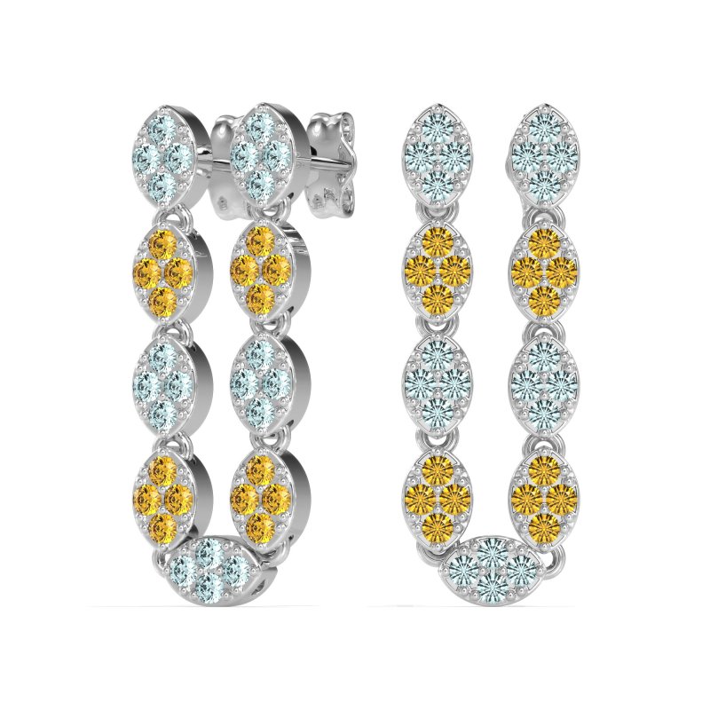 U-Shape Dangling Multiple Ear Hole Earrings