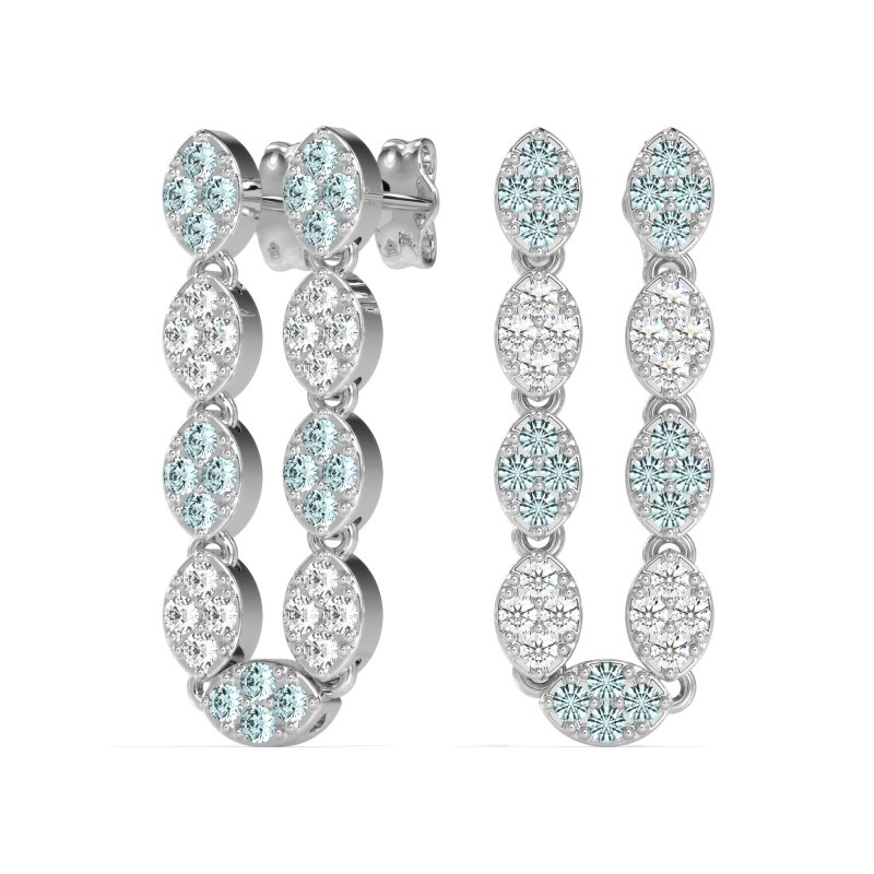 U-Shape Dangling Multiple Ear Hole Earrings