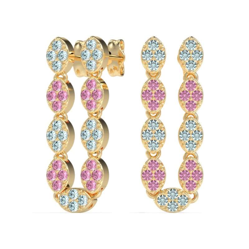 U-Shape Dangling Multiple Ear Hole Earrings