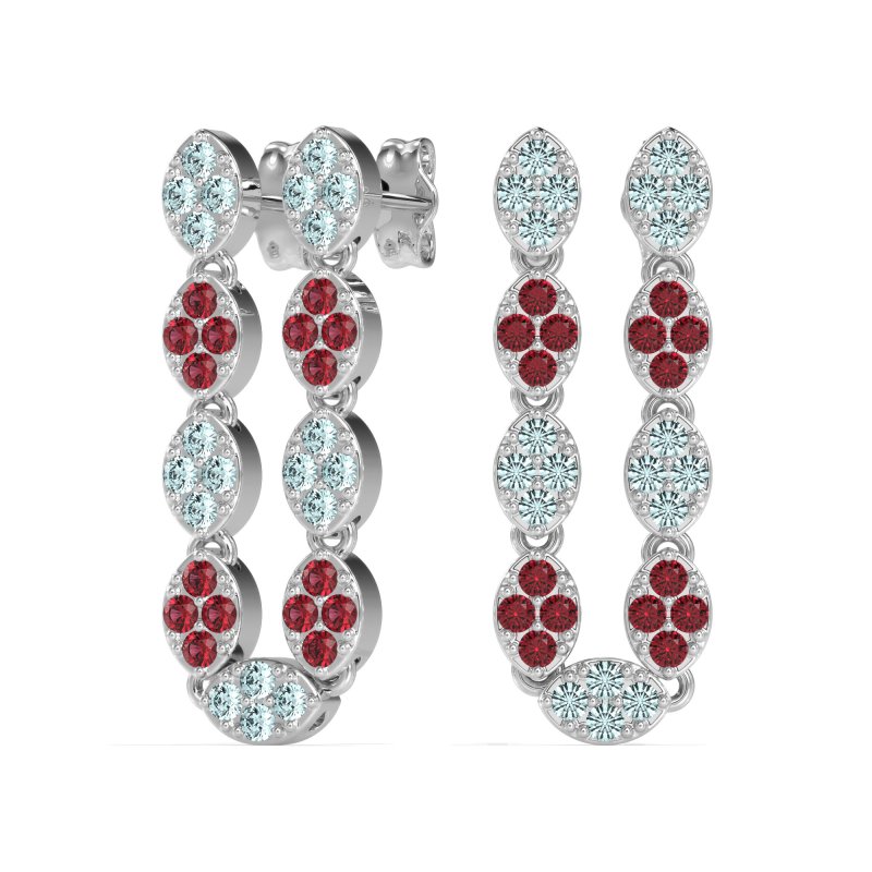 U-Shape Dangling Multiple Ear Hole Earrings