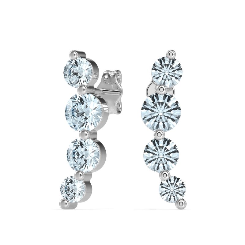 Graduated Ear Crawler Earrings