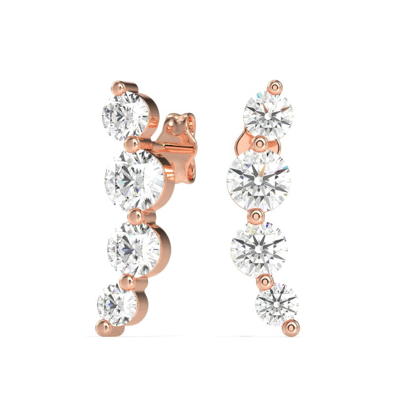Graduated Ear Crawler Earrings