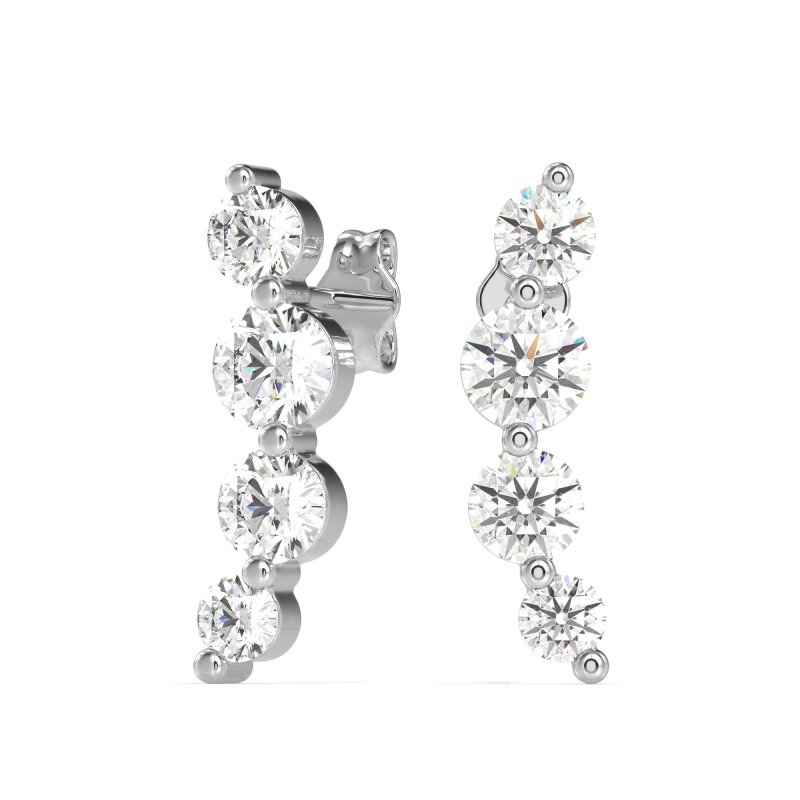 Graduated Ear Crawler Earrings