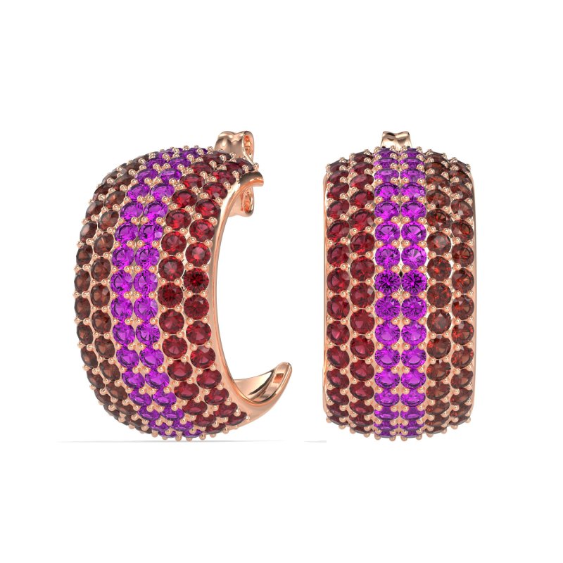 Pave Huggie Hoop Earrings