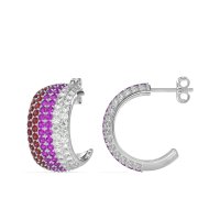 Pave Huggie Hoop Earrings