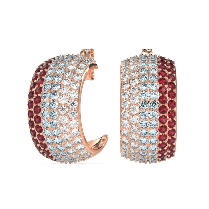 Pave Huggie Hoop Earrings