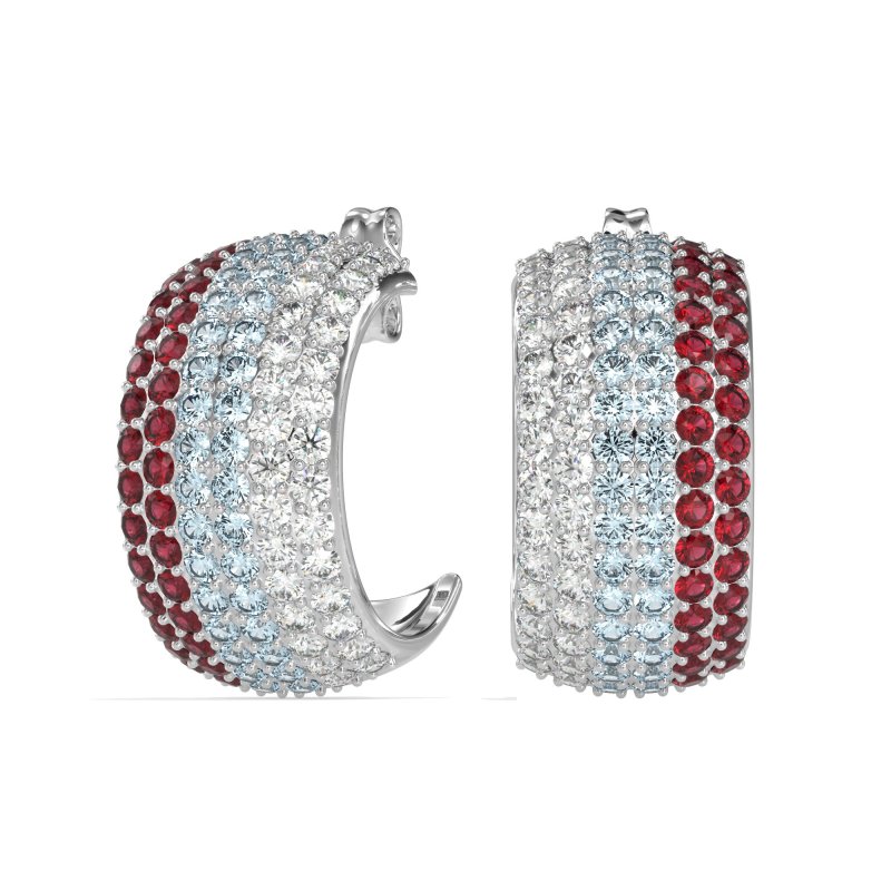 Pave Huggie Hoop Earrings