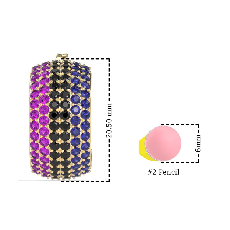 Pave Huggie Hoop Earrings