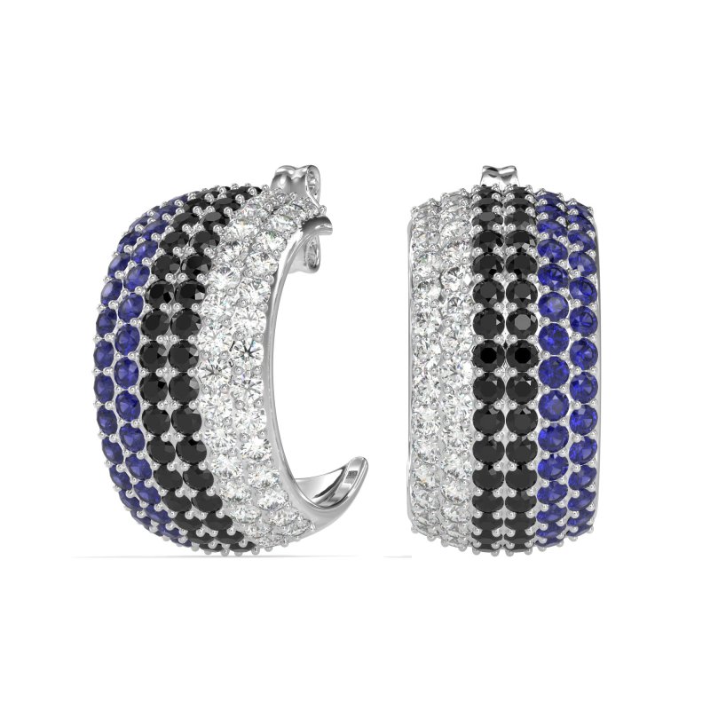 Pave Huggie Hoop Earrings