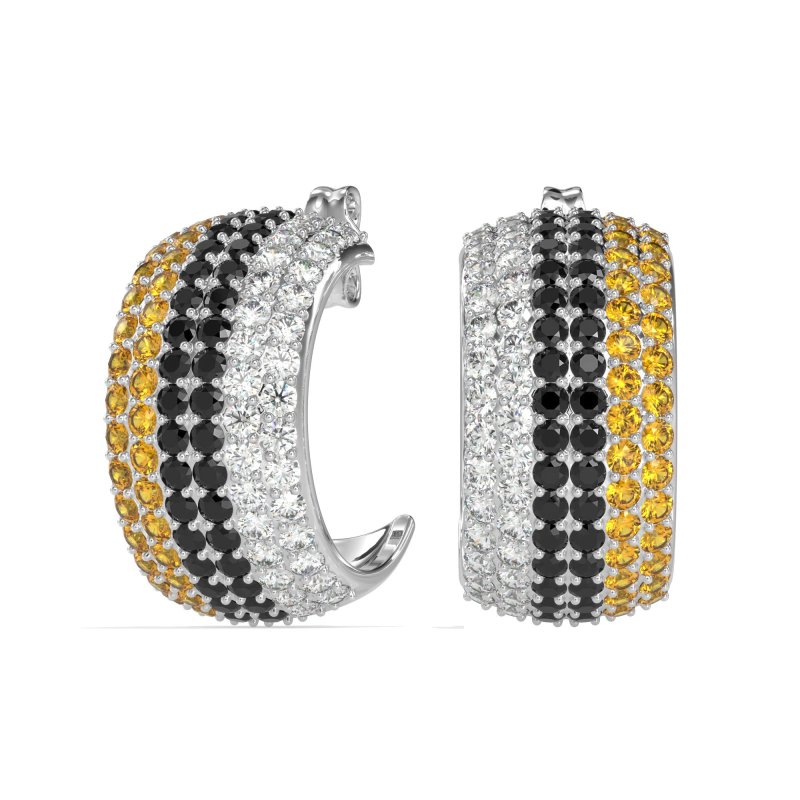 Pave Huggie Hoop Earrings