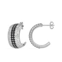 Pave Huggie Hoop Earrings