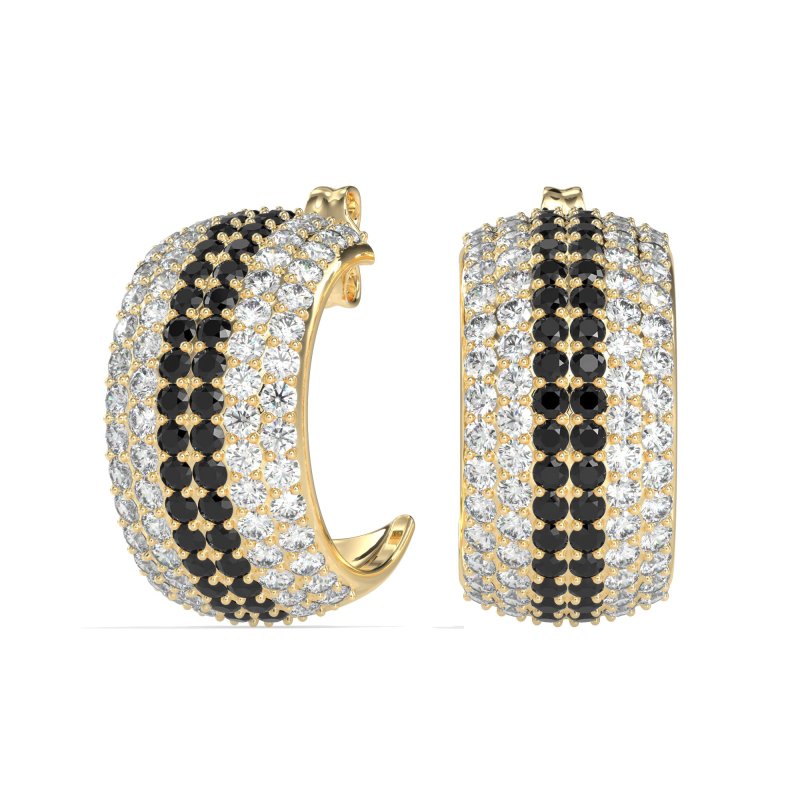 Pave Huggie Hoop Earrings
