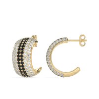 Pave Huggie Hoop Earrings