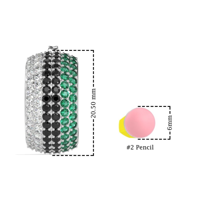 Pave Huggie Hoop Earrings