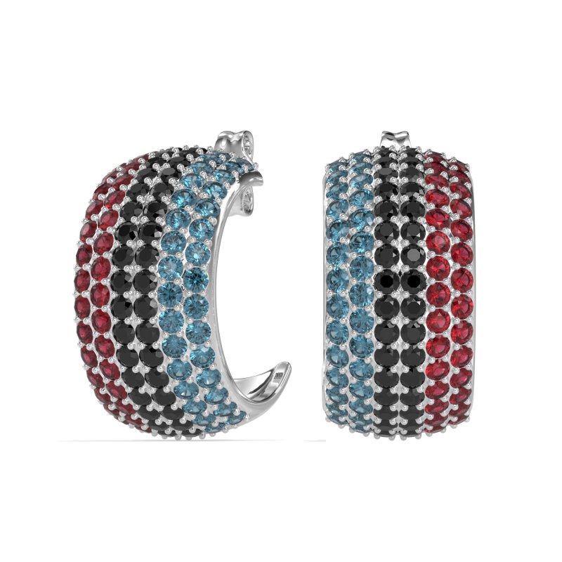 Pave Huggie Hoop Earrings