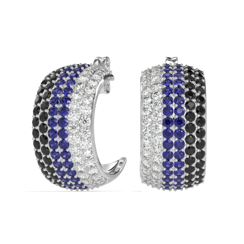 Pave Huggie Hoop Earrings