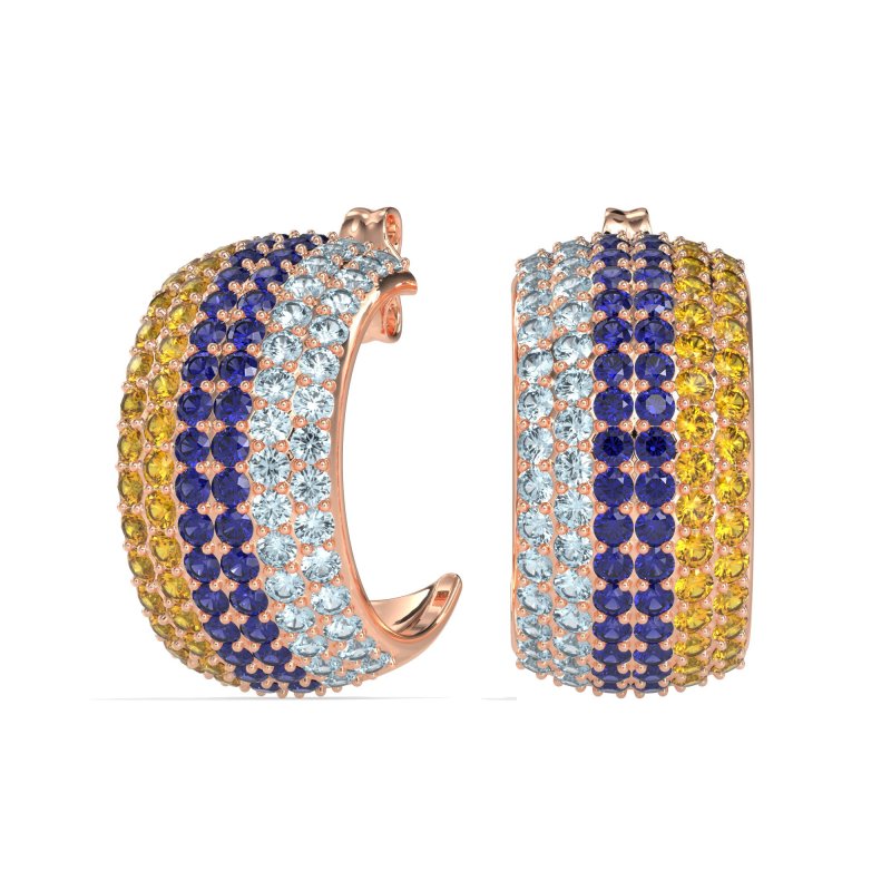 Pave Huggie Hoop Earrings