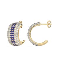 Pave Huggie Hoop Earrings