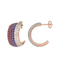 Pave Huggie Hoop Earrings