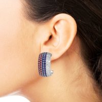 Pave Huggie Hoop Earrings