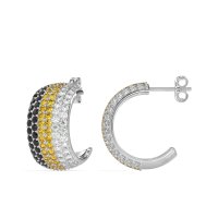 Pave Huggie Hoop Earrings