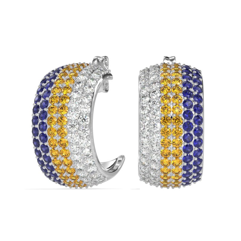 Pave Huggie Hoop Earrings