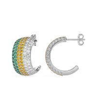 Pave Huggie Hoop Earrings